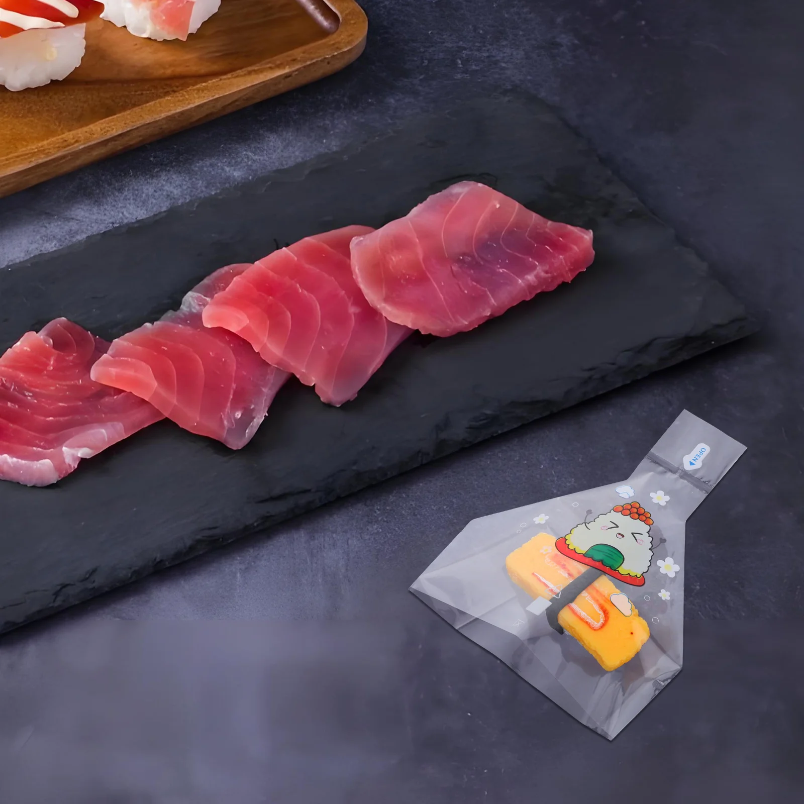 

100Pcs Onigiri Triangle Wrappers Durable Materials Adorable Cartoon Design Sushi Rice Ball Seaweed Wrappers Home Commercial