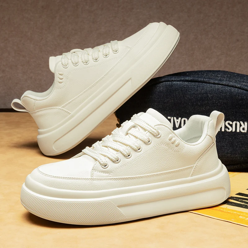 

Sneakers Men Shoes Genuine Leather Shoes Comfortable Casual Shoes Lightweight Walking Flat Shoes Male Sneakers