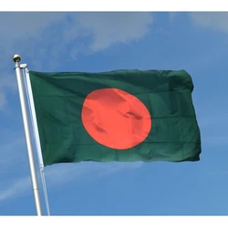 Flaga Bangladeszu 90x150cm z poliestru do powieszenia flagą Republiki Ludowej Bangladeszu do dekoracji domu bengalska flaga