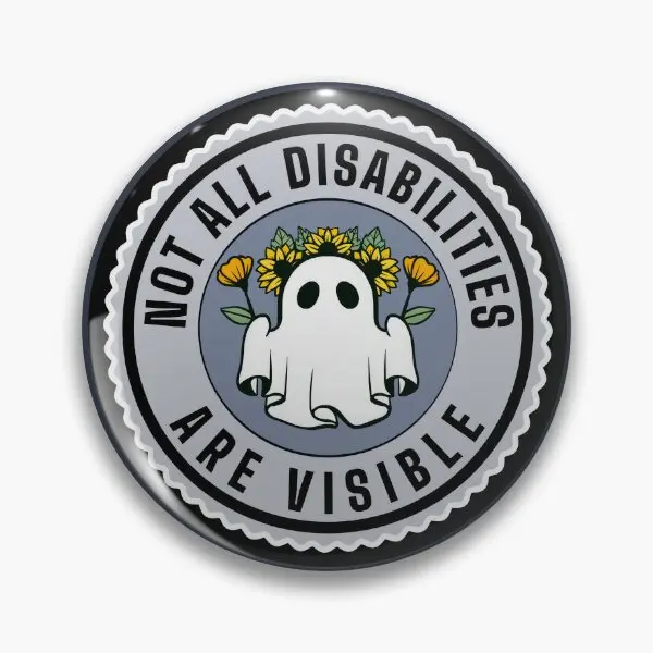 Not All Disabilities Are Visible Blue  Soft Button Pin Jewelry Decor Funny Women Cute Cartoon Badge Lapel Pin Metal Hat Clothes