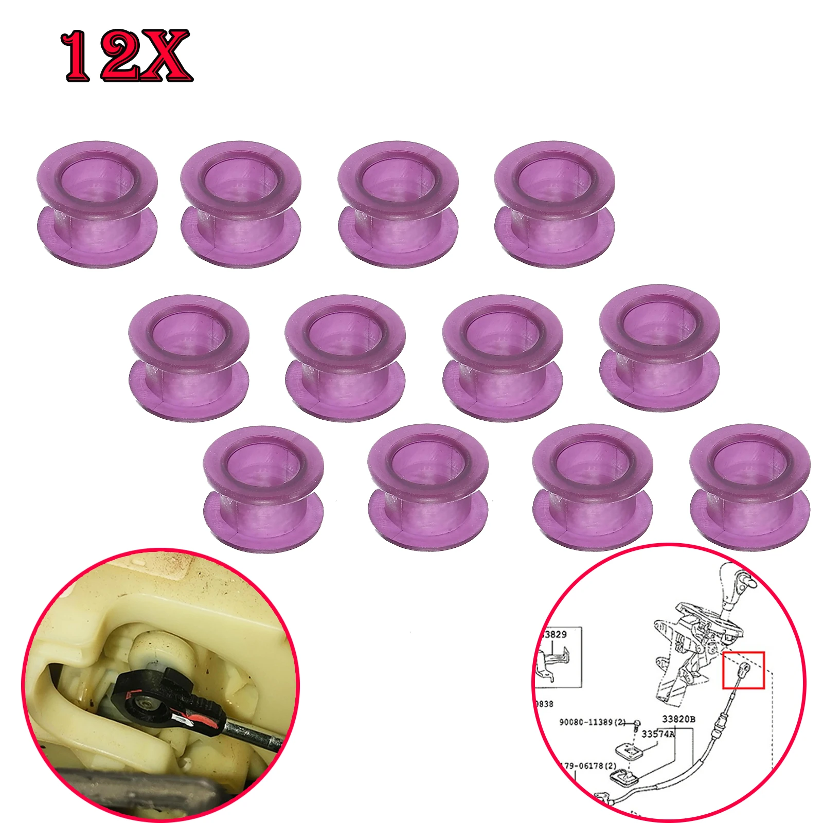 

12Set For Nissan Fiat Sedici Suzuki SX4 2.0 Gear Shifter Linkage Cable Bushing Fix Repair Kit Transmission Car Replacement Parts