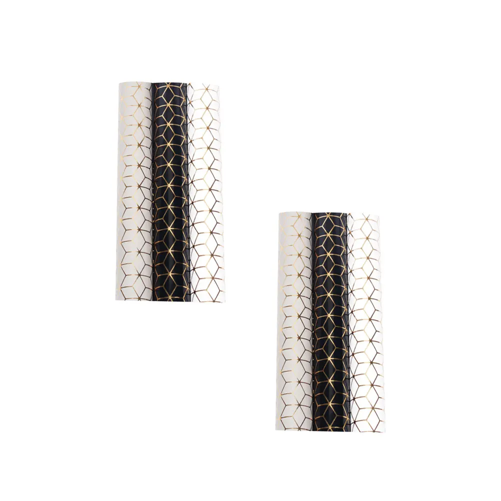 

6Pcs Geometric Pattern Gift Wrapping Paper Smooth Surface Luxury DIY Craft for Wedding Birthday Books Art Mixed Color