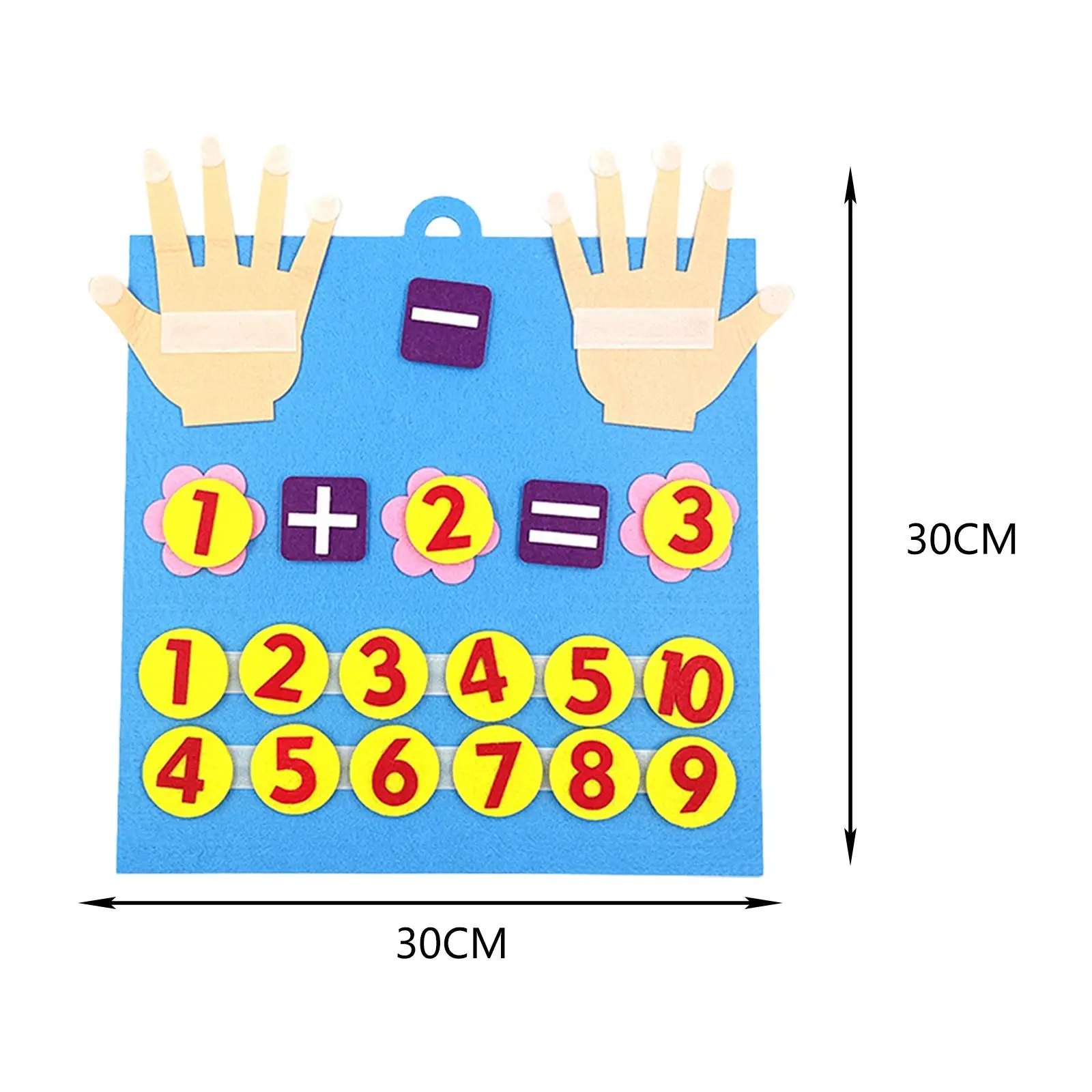 Giocattolo matematico con numeri a mano in feltro, giocattoli per l'educazione precoce, ausilio didattico per addizioni e sottrazioni di giochi per bambini piccoli