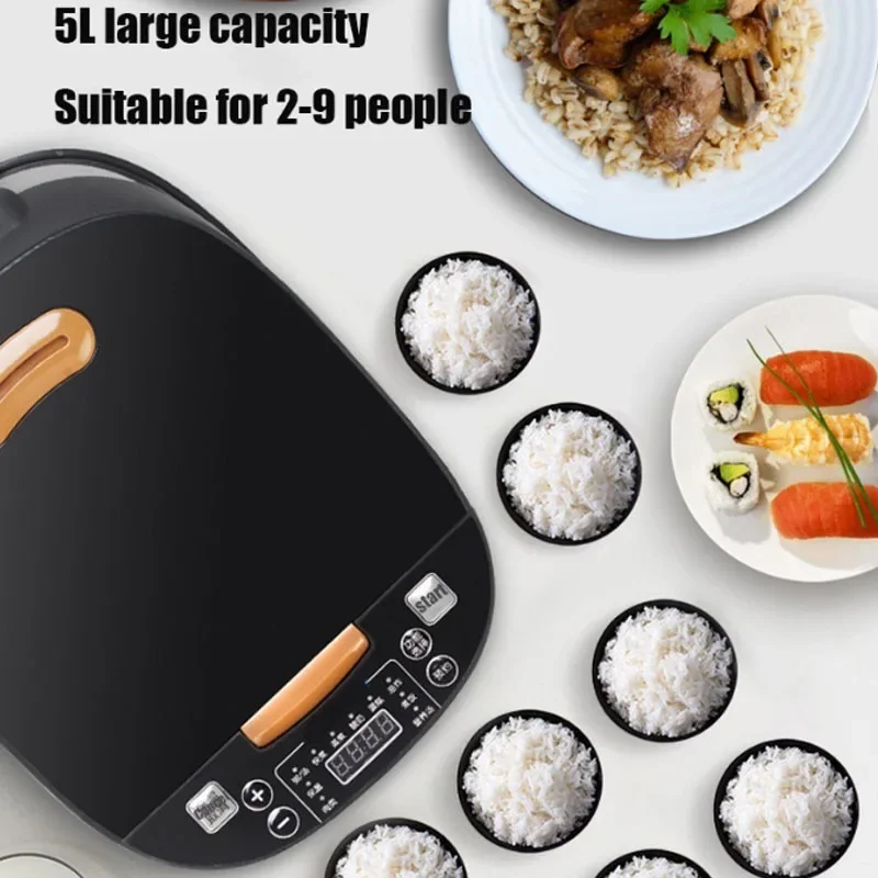 5L Rice Cooker Household Smart Rice Cooker Large Capacity Can Be Reserved For Timing Multi-function Kitchen Appliances