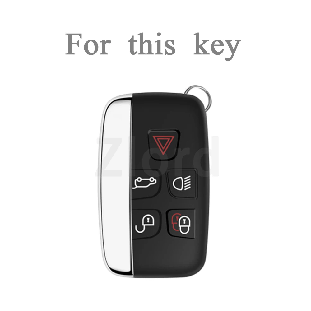 For Land Rover Range Rover Sport Velar Evoque Freelander2 Discovery Jaguar XF XJ XJL XE 5 Buttons Transparent Car Key Case Cover