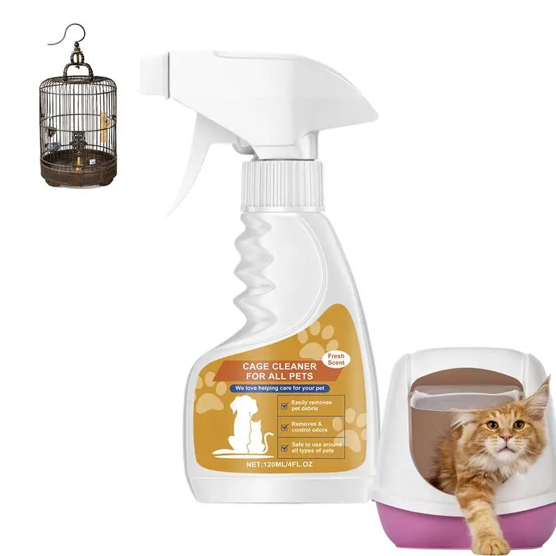 Éliminateur d'odeurs pour animaux de compagnie, nettoyant pour caisse et jos, longue durée, reétiquettes, fournitures pour animaux de compagnie, 120ml
