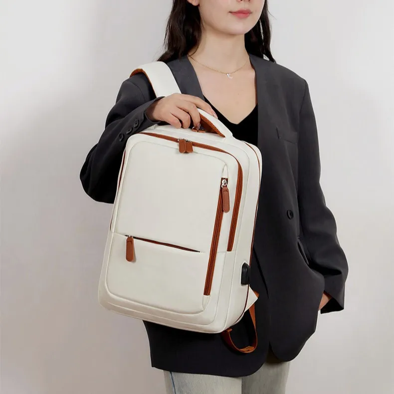 

Casual Travel Women's Backpack Commuter Laptop Bag College Student Bookbag Leisure Travel Bag Dual-Shoulder Bag