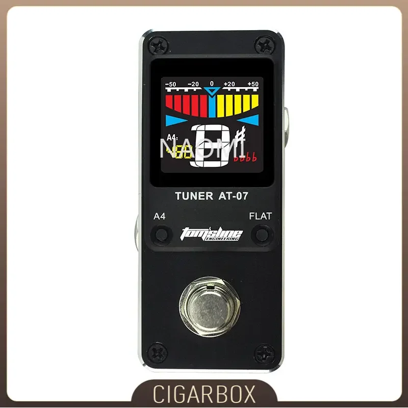 AROMA AT-07 Chromatic Guitar Pedal Tuner True Bypass HD LCD Screen Display Guitar Tuner 4 Flat Pitch 430-450Hz