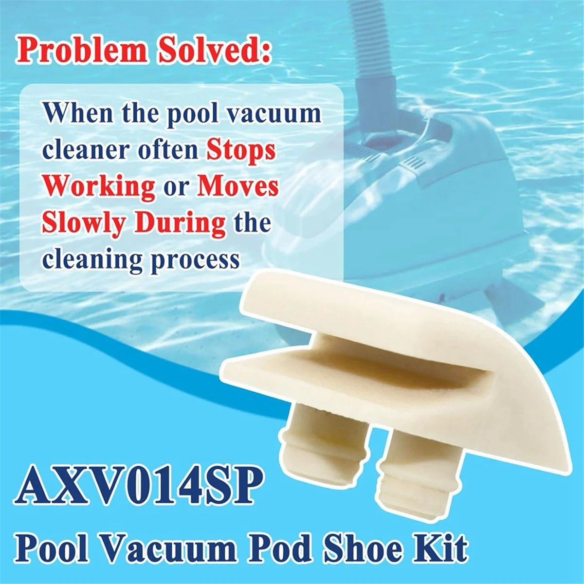 

AXV014SP Pool Vacuum Pod Shoe Kit for Hayward AquaBug, Aqua Critter, Navigator Pool Cleaner Feet Vac Parts - Pack of 8