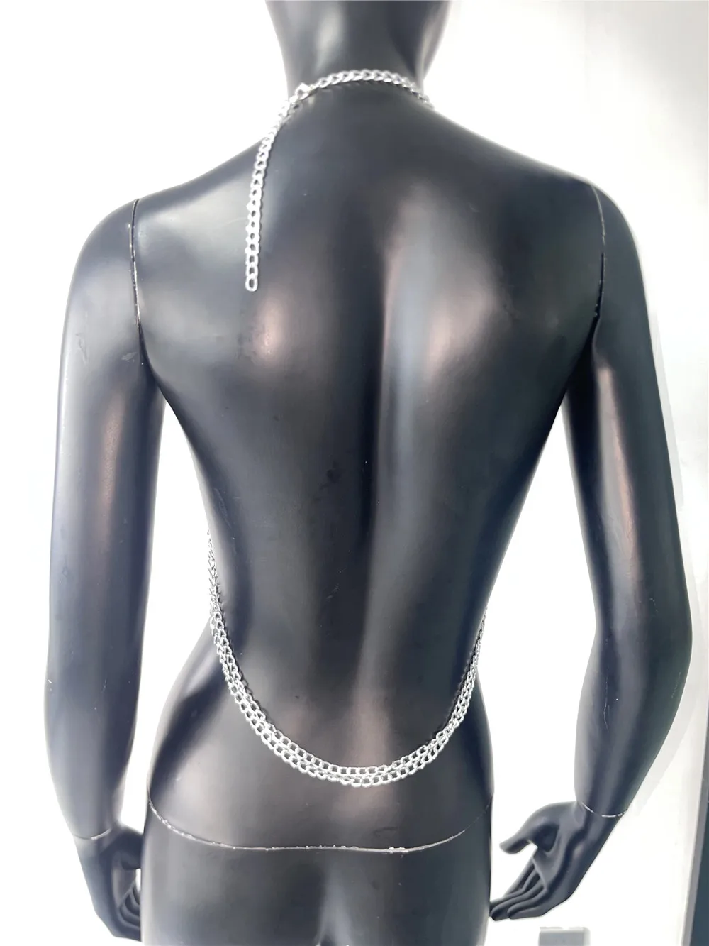 여성용 금속 체인 태슬 디자인 탱크 탑, 섹시한 할로우 아웃 홀터 넥, 백리스 크롭 탑, 파티 비키니 커버 업 캐미솔