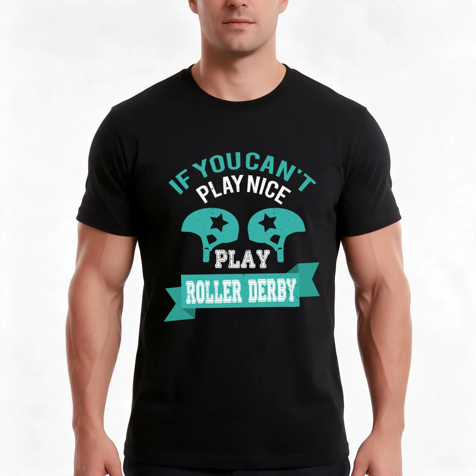 Funny Roller Derby play nice gift| Perfect Gift T-Shirt, Summer Casual Cotton Tee, Oversized Streetwear Tops, Unisex Men Women