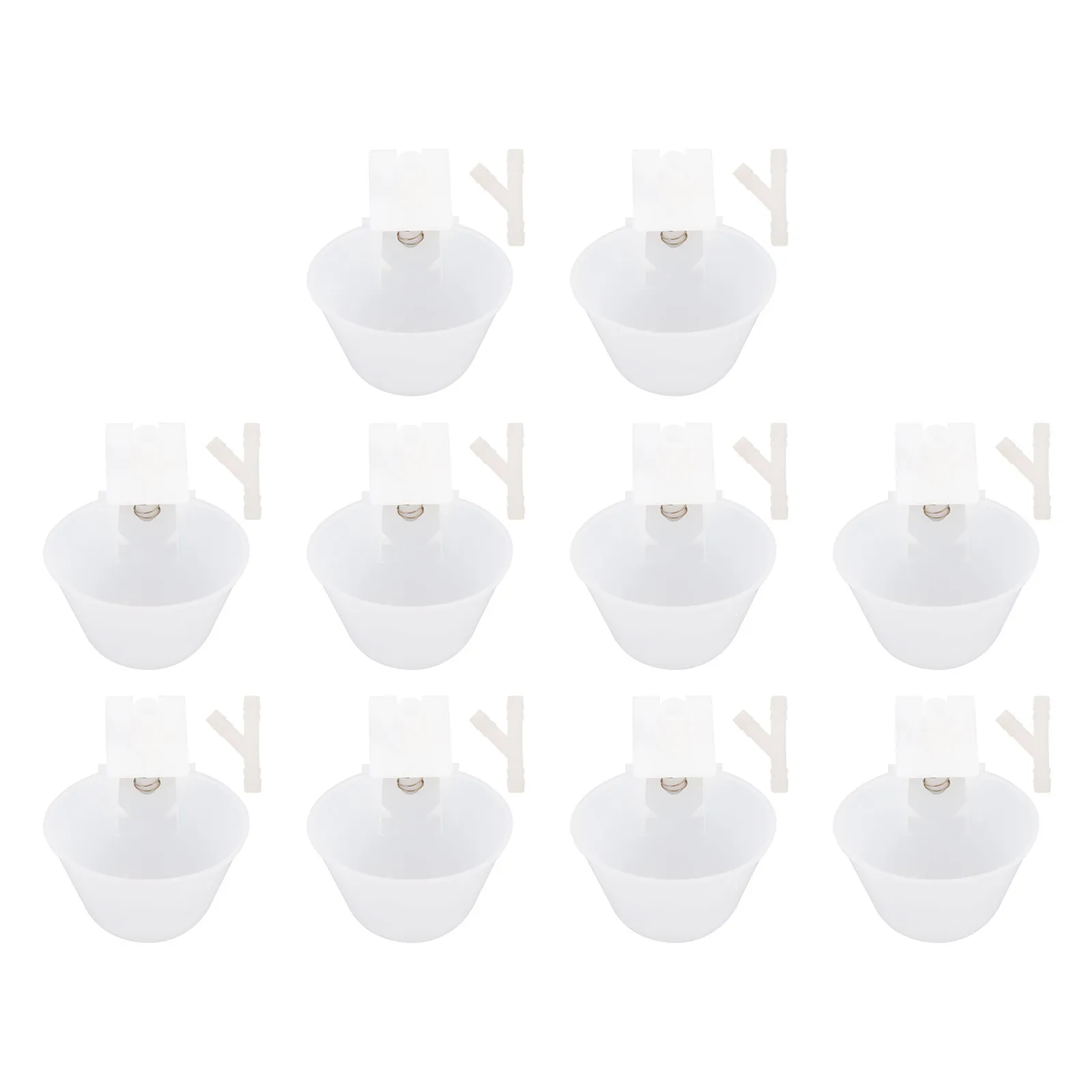10Sets Automatic Water Feeder for Birds High-Performance Plastic Safe Bite-Resistant Pet Drinking Holder Ideal for Cage Use and