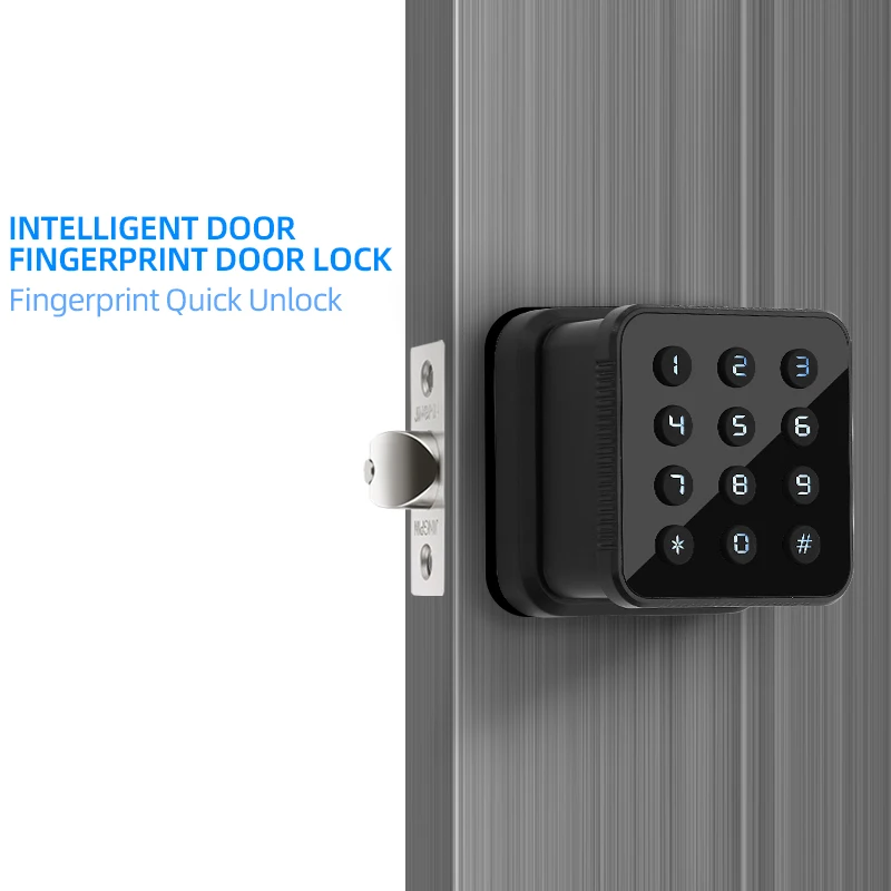 Smart Locks Biometric Password and Fingerprint Electronic Deadbolt with RFID Handle Digital Slide and WiFi App Lock