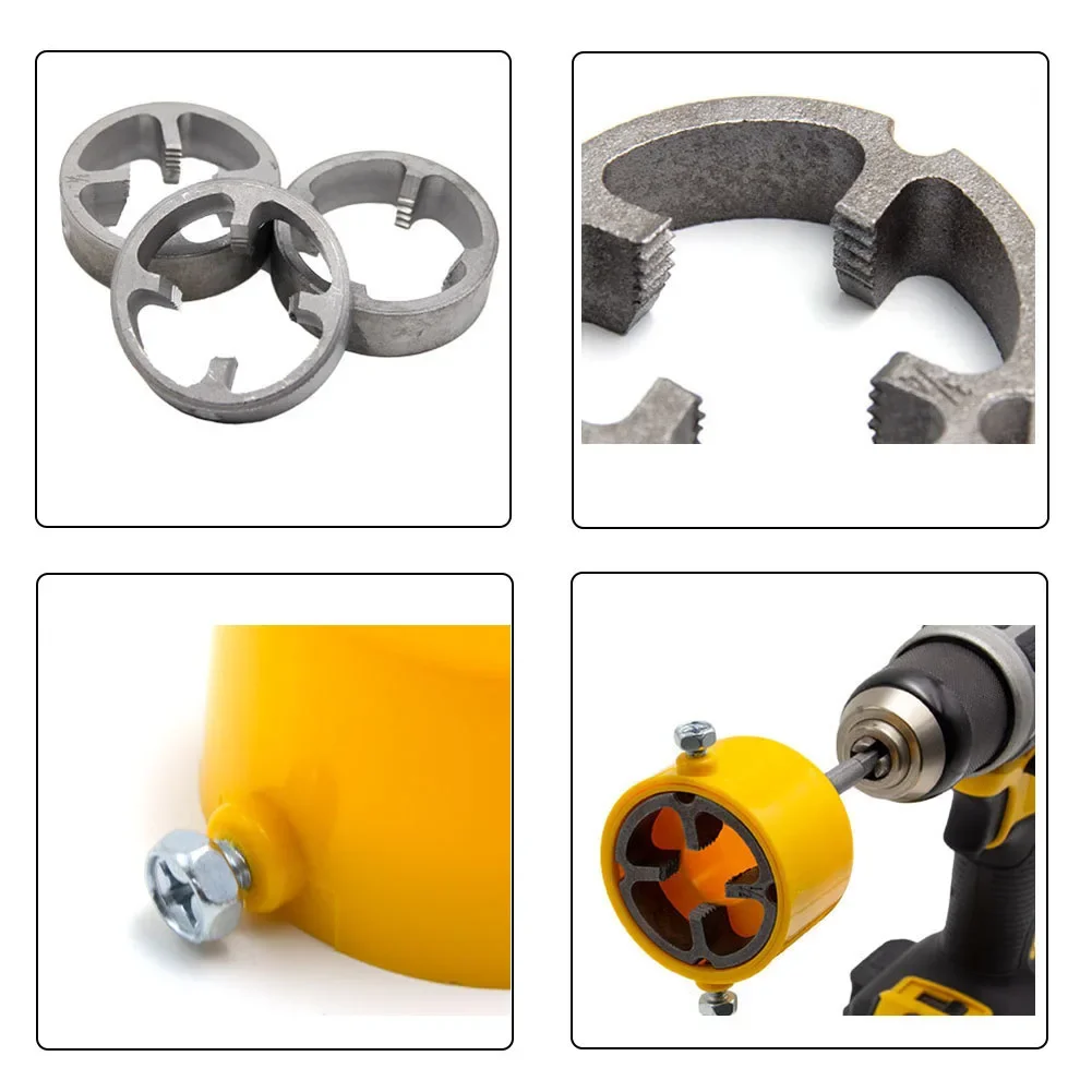PPR Drill Bit With PVC Pipe Threader Water Pipe Expansion Drill Punch Plumber Plastic Pipe Round Die Set Plumbing Repair Tools