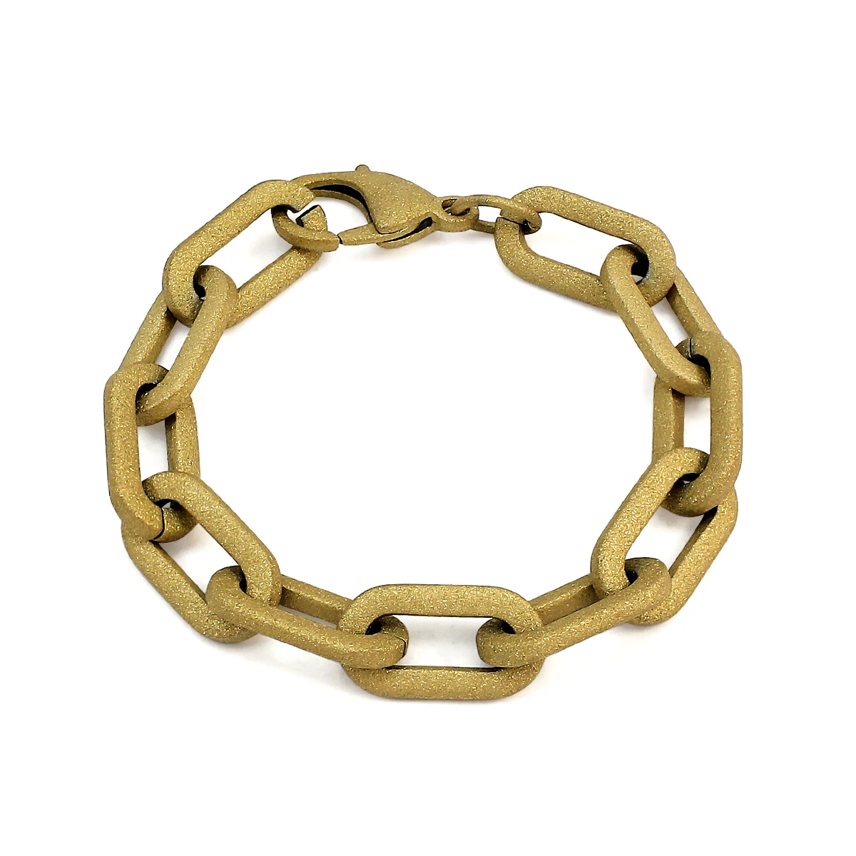 

Модный браслет-цепочка в стиле хип-хоп с эффектом пескоструйной обработки, минималистичный, массивный, кубинское плетение, из нержавеющей стали, для многослойного ношения