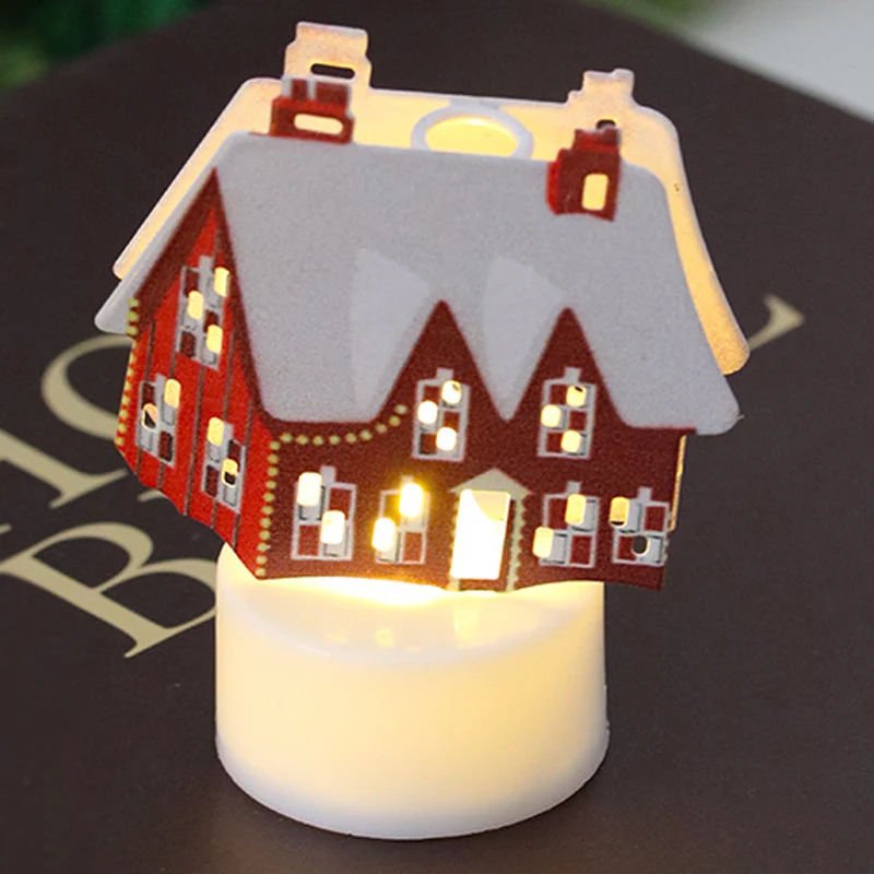 Led Electronic Candle Light Christmas Tree Santa Claus Snowman Creative Candle Night Light