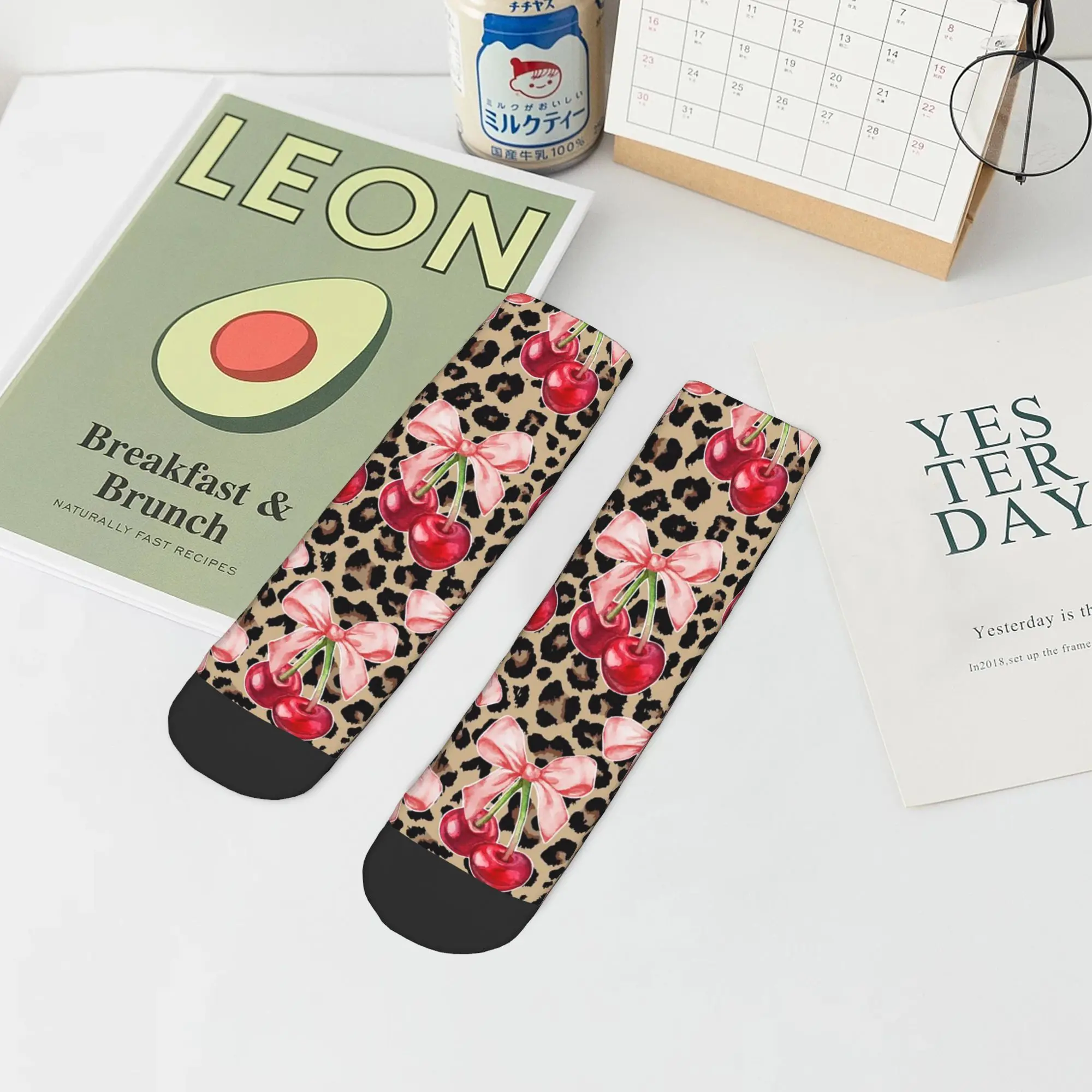 

Носки Cherry Socks Harajuku, супермягкие чулки, всесезонные носки, аксессуары для мужчин и женщин, рождественские подарки