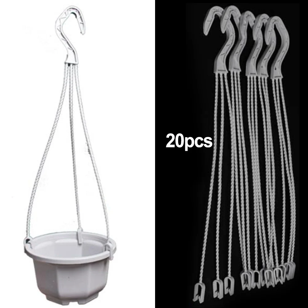 Plant Hooks Flowerpot Hook With 3 Uprights 20pcs 36mm Baskets Ceramic White Flower Stand Multipurpose U-shaped Hanger Clip Tough