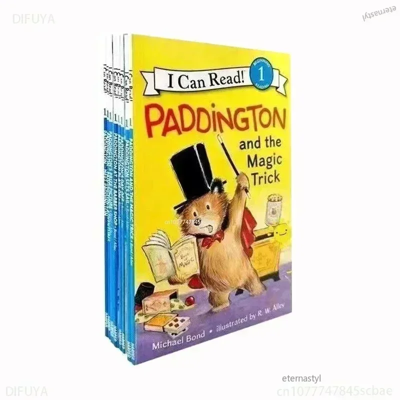 

8 Volumes English Picture Book I Can Read Paddington Cartoon Storybook Kids Early Education Children's Learning ToyBOOKS