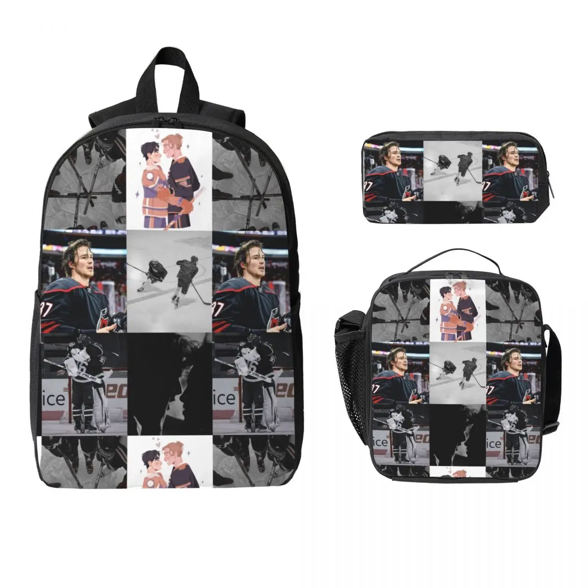 3-teiliges beheiztes Rivalry Shane Ilya Rozanov Rucksack-Set für Kinder, Stifttaschen, Büchertaschen-Sets mit Lunchbox für Studenten, Rucksack