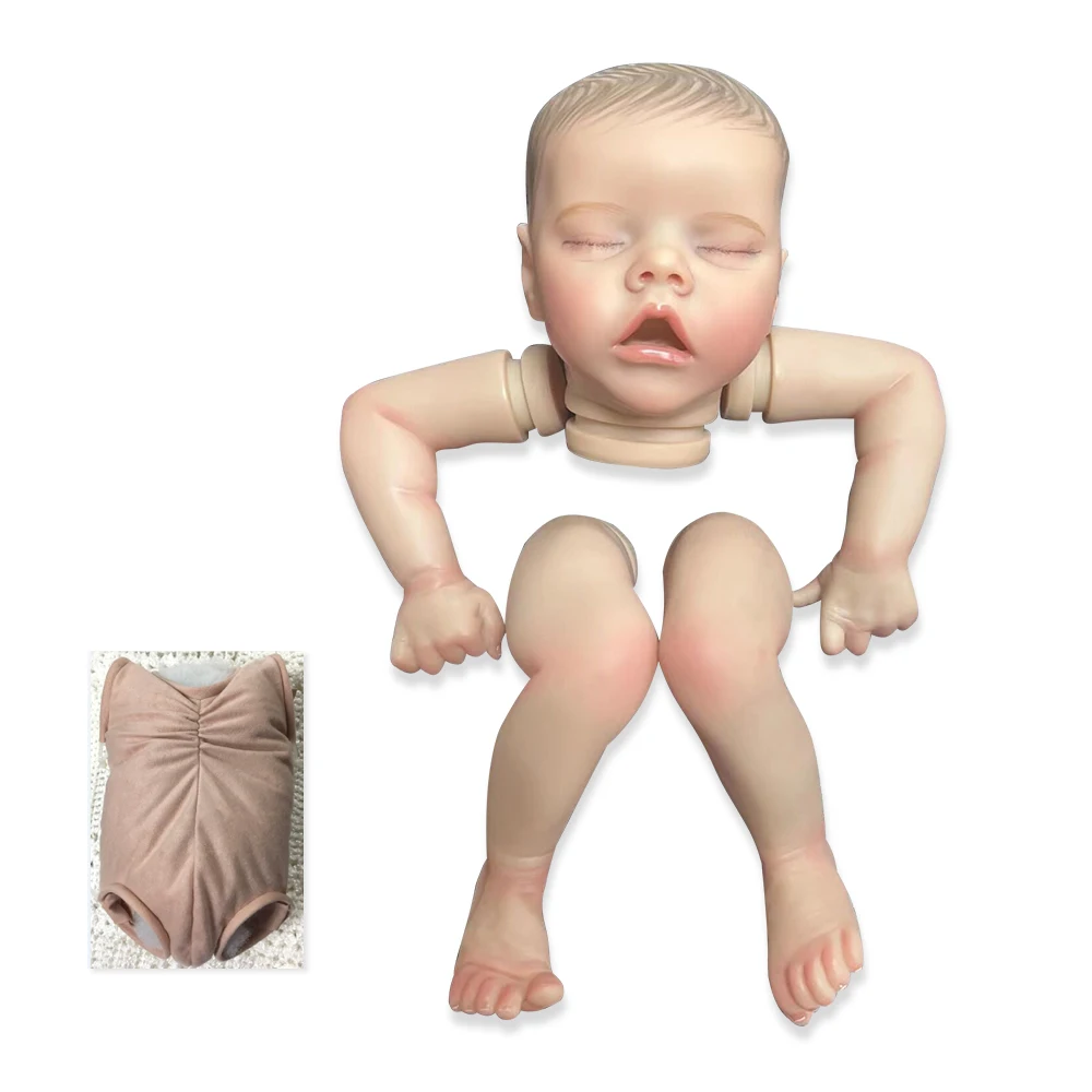 NPK 16inch Finished Reborn Baby Doll Size Already Painted Twina Lifelike Soft Touch Flexible finished Doll Parts