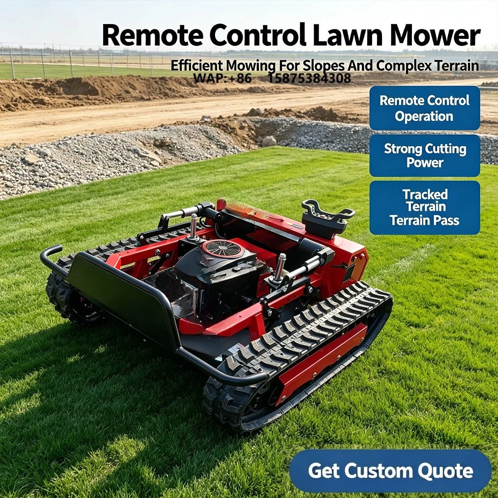 800 Track Remote Flail Mower CE EPA Euro5  Robot Grass Cutter OEM ODM Supported for Global Landscaping Distributors
