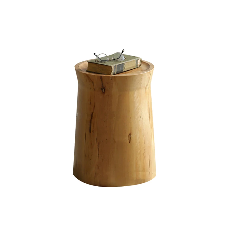 

Nordic sofa edge corner few personalized wooden pile stool creative mobile small side table simple bedside table movable side