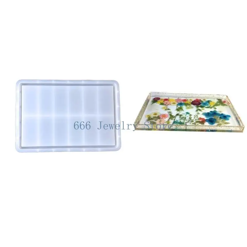 قالب سيليكون F2TD DIY لعلاج راتنج حاوية علبة مستطيل