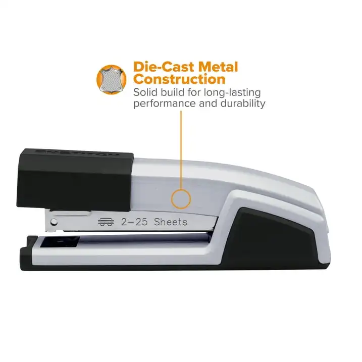 Premium Epic Stapler, 25-Sheet Capacity, Silver