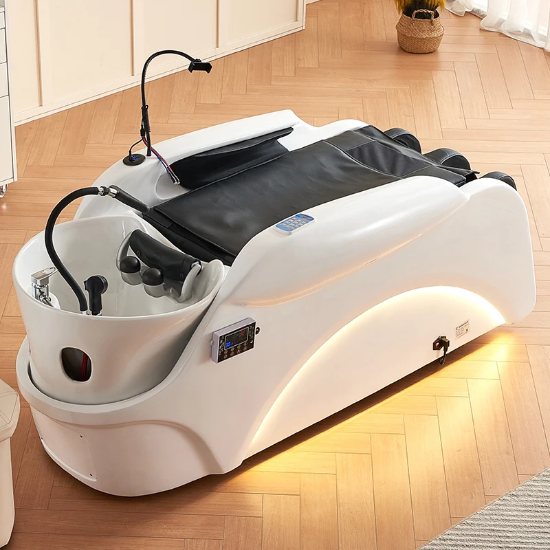 Electric smart massage shampoo bed Barbershop special flat hair salon automatic head treatment bed massage bed