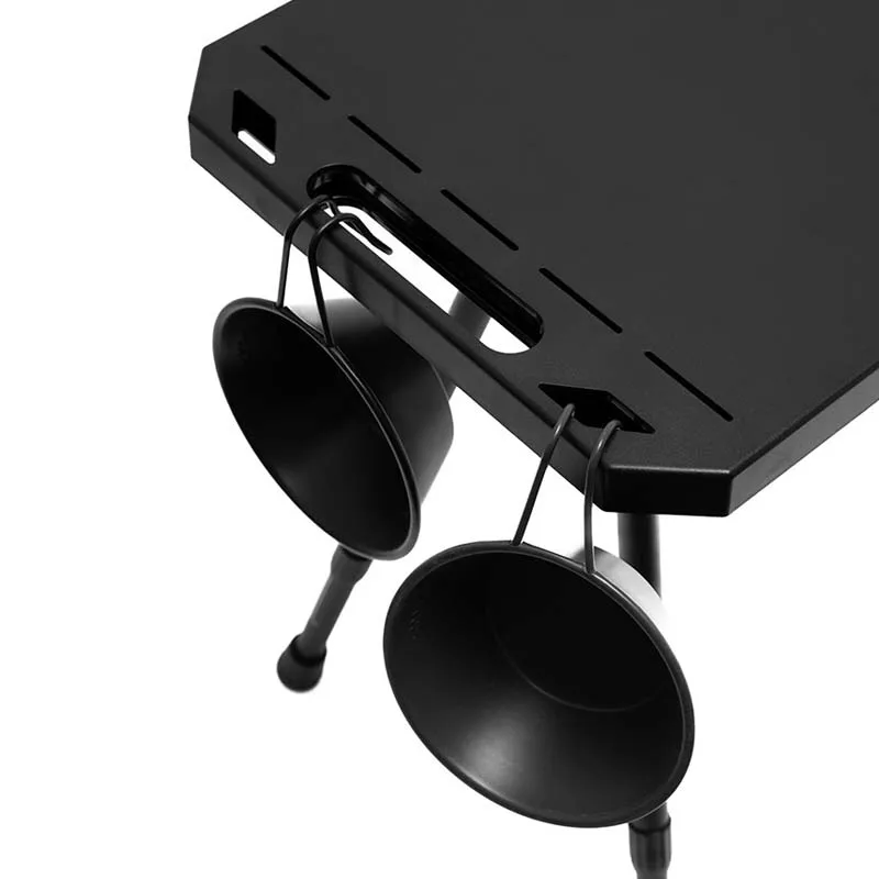 50 سنتيمتر طاولة تخييم قابلة للطي قابل للتعديل المحمولة خفيفة الوزن الجدول الجانبين معلقة تجهيزات المطابخ المشي لمسافات طويلة نزهة #3