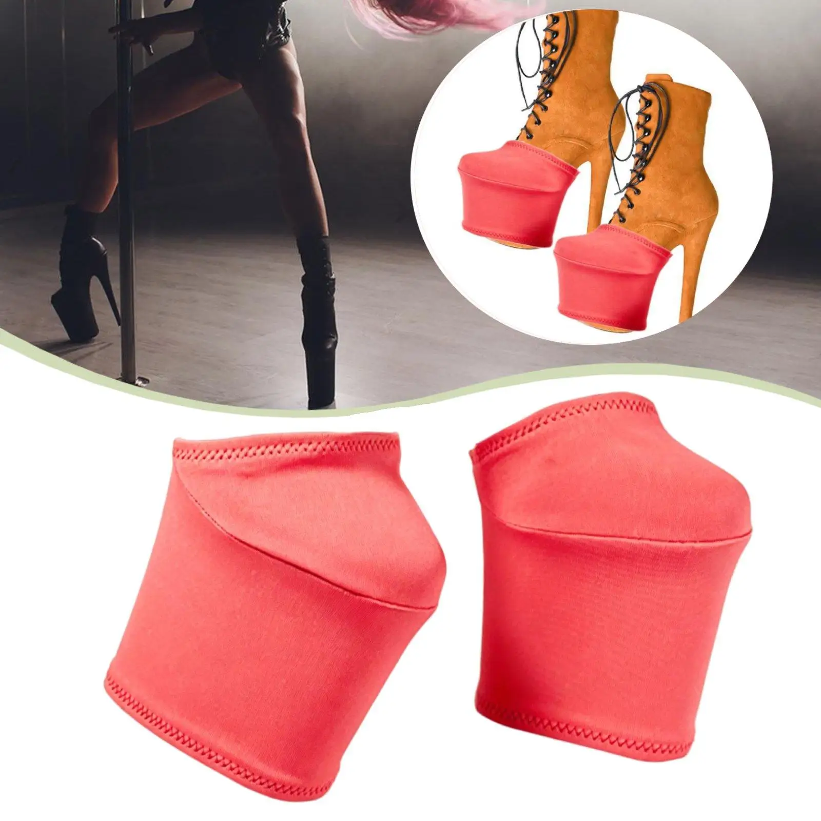 1 Pair Pole Dance Shoe Protectors High Heel Protector for 8 inch Heels Stripper Shoe Covers