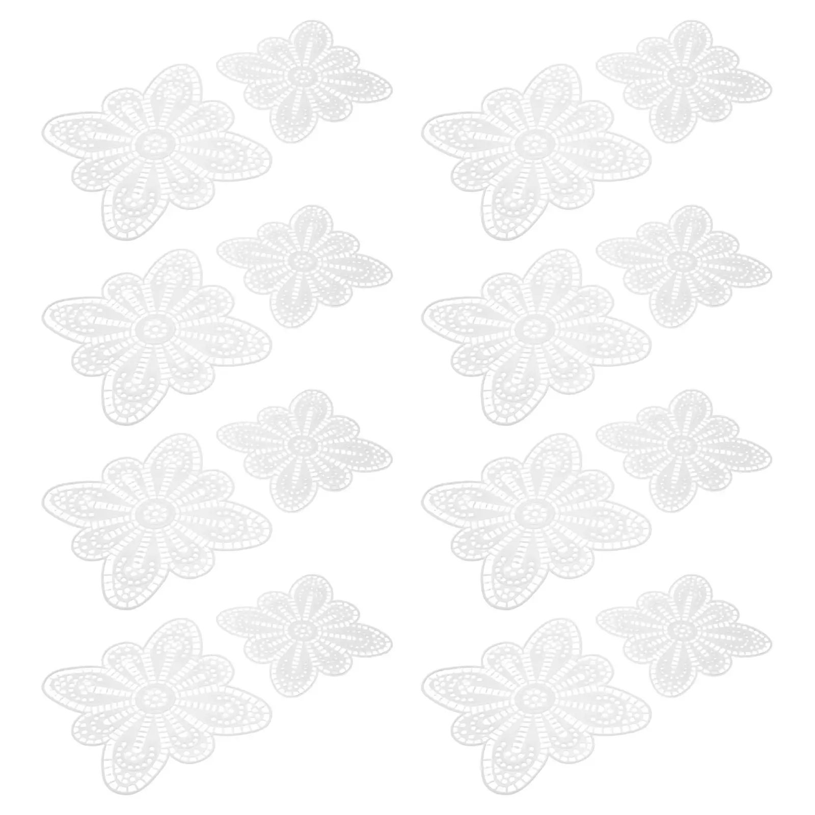 16Pcs Handwoven Petal Shape Plastic Mesh Canvas Sheets Crossbody Bag Embroidery Craft Supplies Waterproof Lightweight Decorative