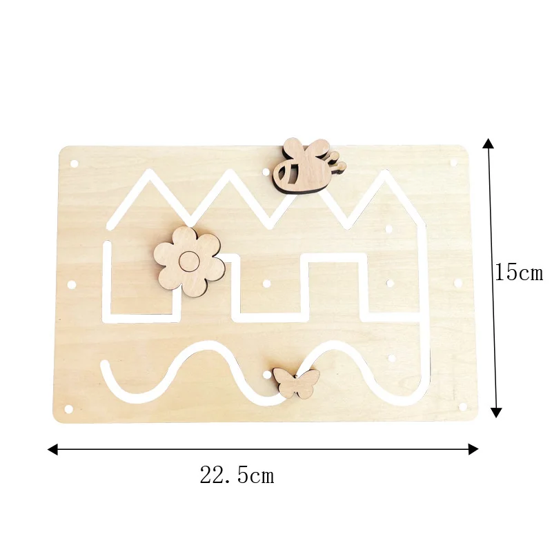 Baby Montessori Wooden Toys Busy Board Activity Clock Hourglass Cloud Frog Crocodile Aircraft Matching Board Educational Toys