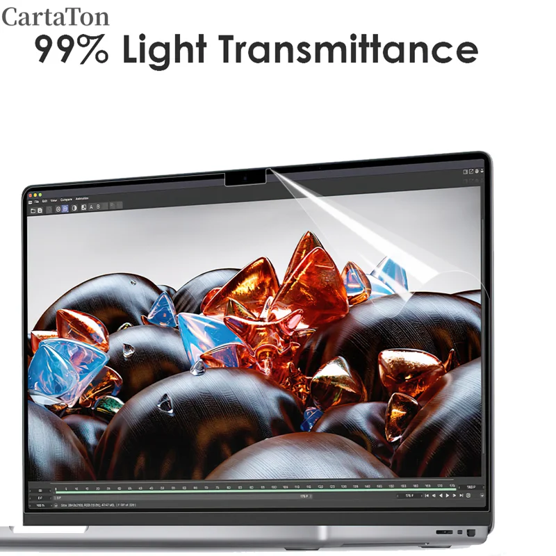 واقي شاشة لماك بوك HD فيلم ناعم للهواء 13 بوصة M1 M2 Pro 13 14 15 16 بوصة شريط اللمس ماكس غطاء حماية الملحقات