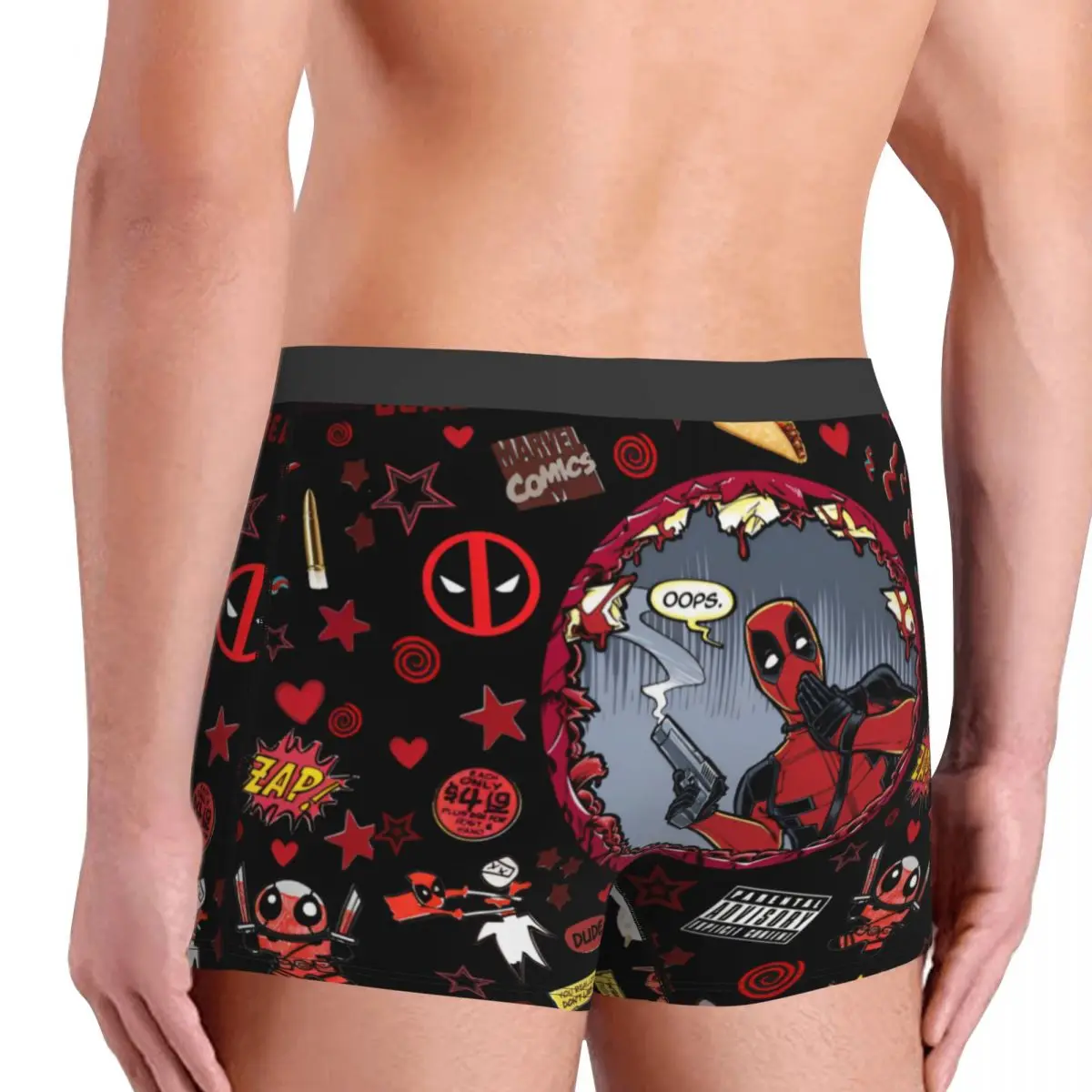 Man Boxer Briefs Deadpool Collage Poster Boxers Pants Novelty Underpants Cartoon Anime Cool