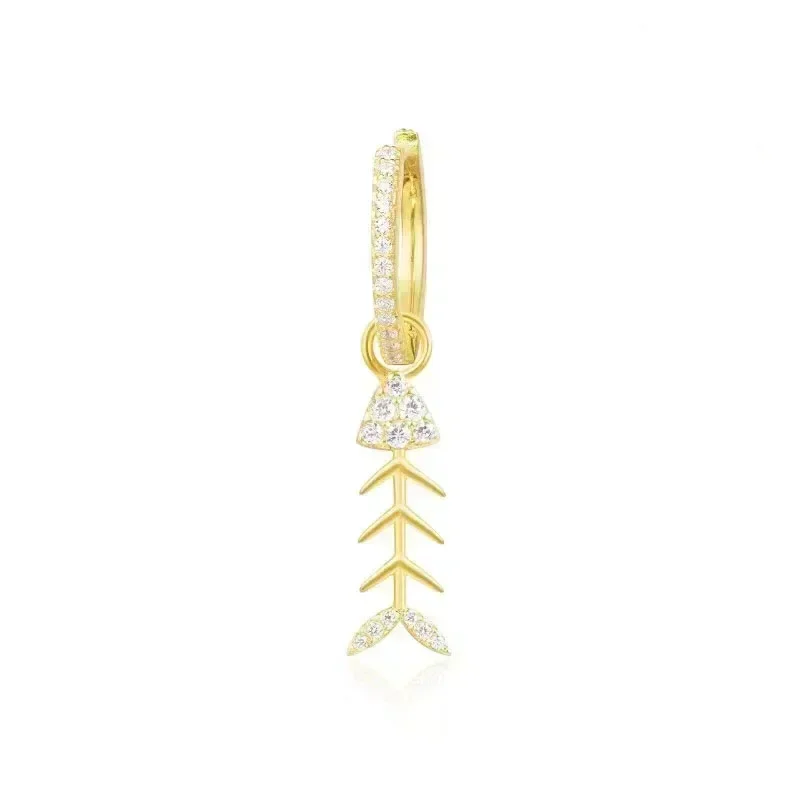 LI KI High Quality 925 Silver Fish Earrings Gold Plated With Stylish And Exquisite  Jewelry As A Gift For Friends - view 3