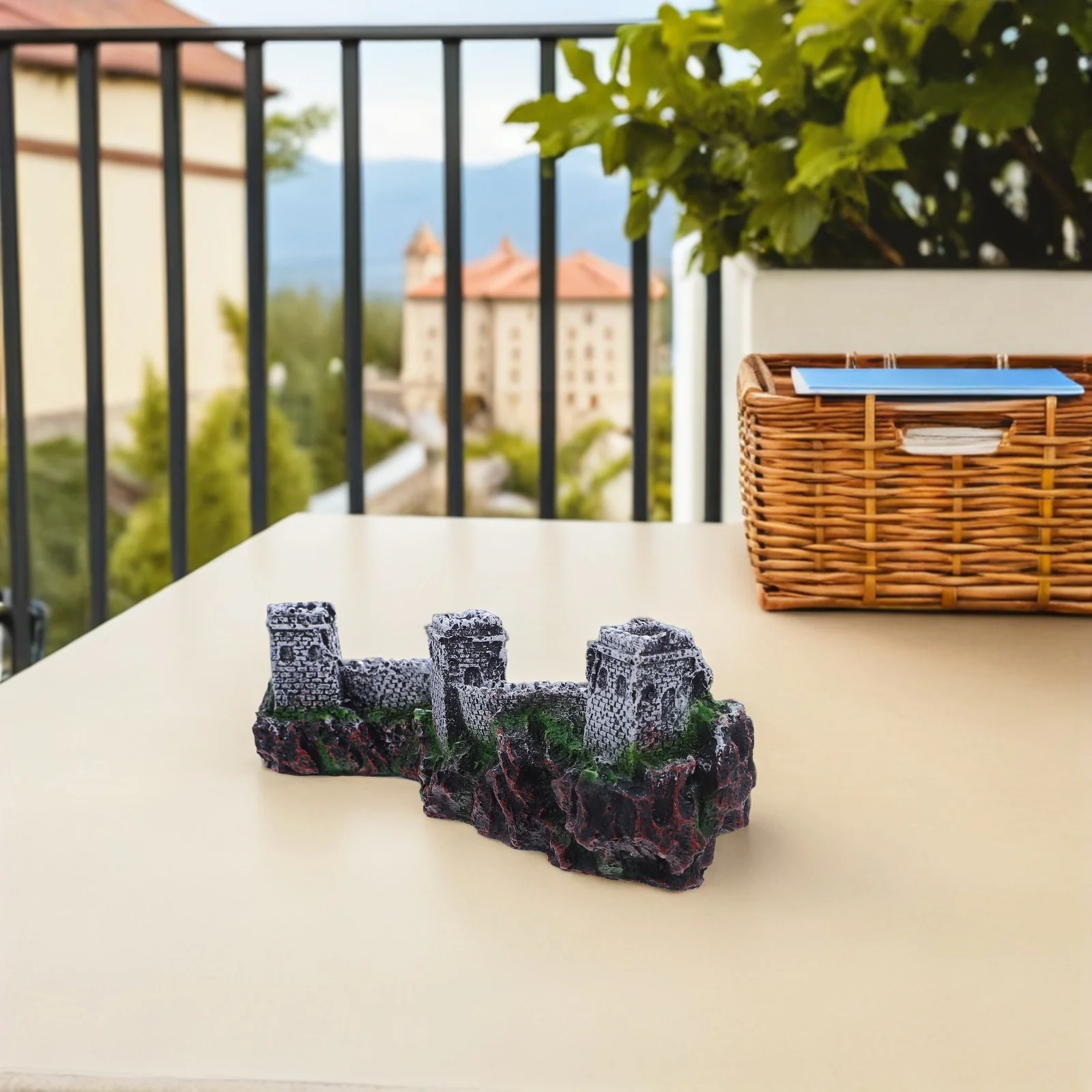 Miniatuur Grote Muur Hars Chinese Architectuur Voor Tuin Outdoor Decor Aquarium Bonsai Landscaping Desktop Ornament