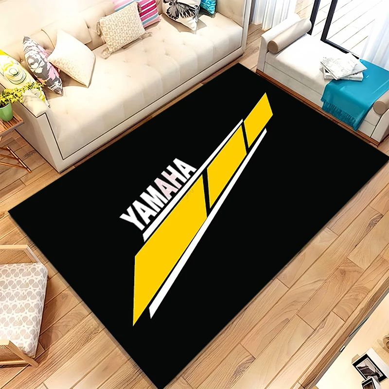 

Ретро-коврик с изображением мотоцикла Yamaha Racing для гостиной, нескользящий, мягкий, для спальни, детской игровой комнаты, дивана, домашнего декора, придверный коврик