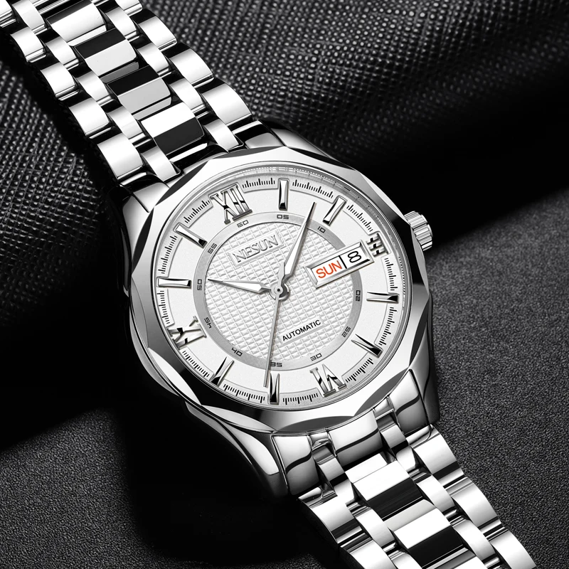 Relojes mecánicos NESUN para hombre, relojes mecánicos completamente automáticos, relojes mecánicos para caballero, relojes mecánicos para hombre