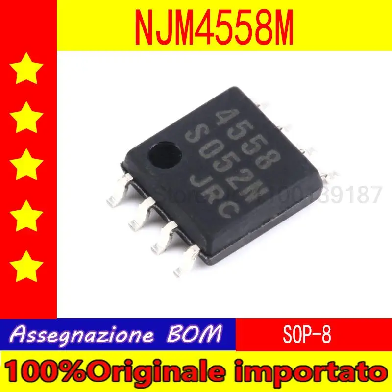 10pcs/lot  NJM4558D DIP-8  NJM4558M SOP-8   Dual Operational Amplifier  NJM4558  JRC4558  4558