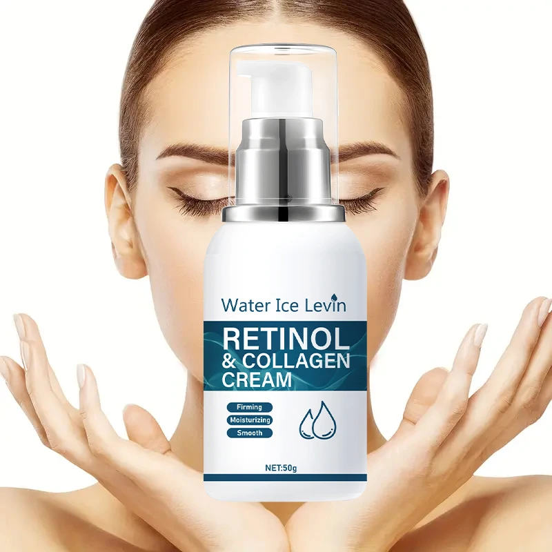 Crema de colágeno con retinol, crema reafirmante hidratante profunda, adecuada para pieles sensibles, que contiene vitamina A, B, C y E, brillo transparente, suavizante y suavizante, uso diurno y nocturno, 50 g