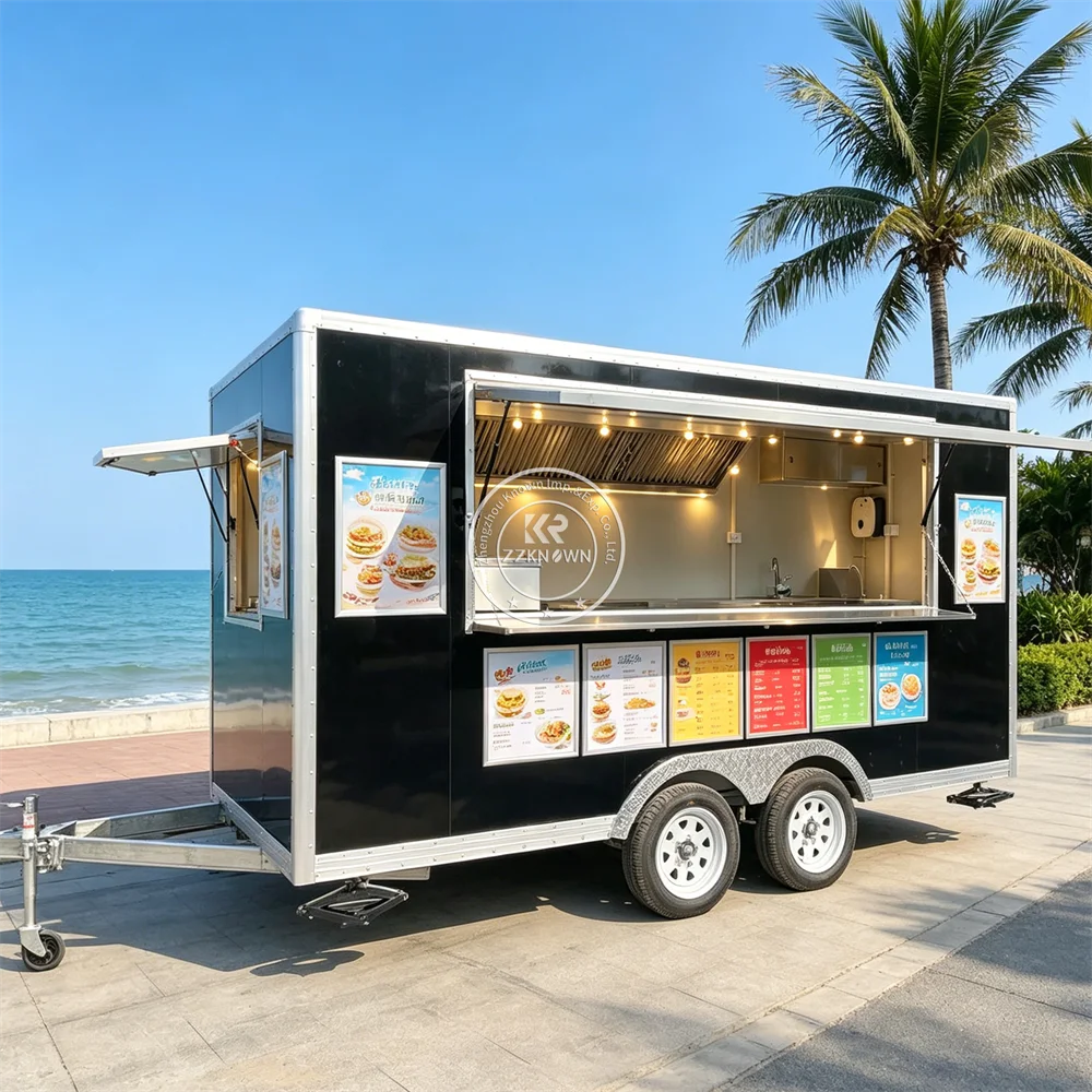

Portable Catering Trailer Seafood Grill Coffee Food Truck Commercial Kitchen Truck Street Food Trailer With Complete Equipment