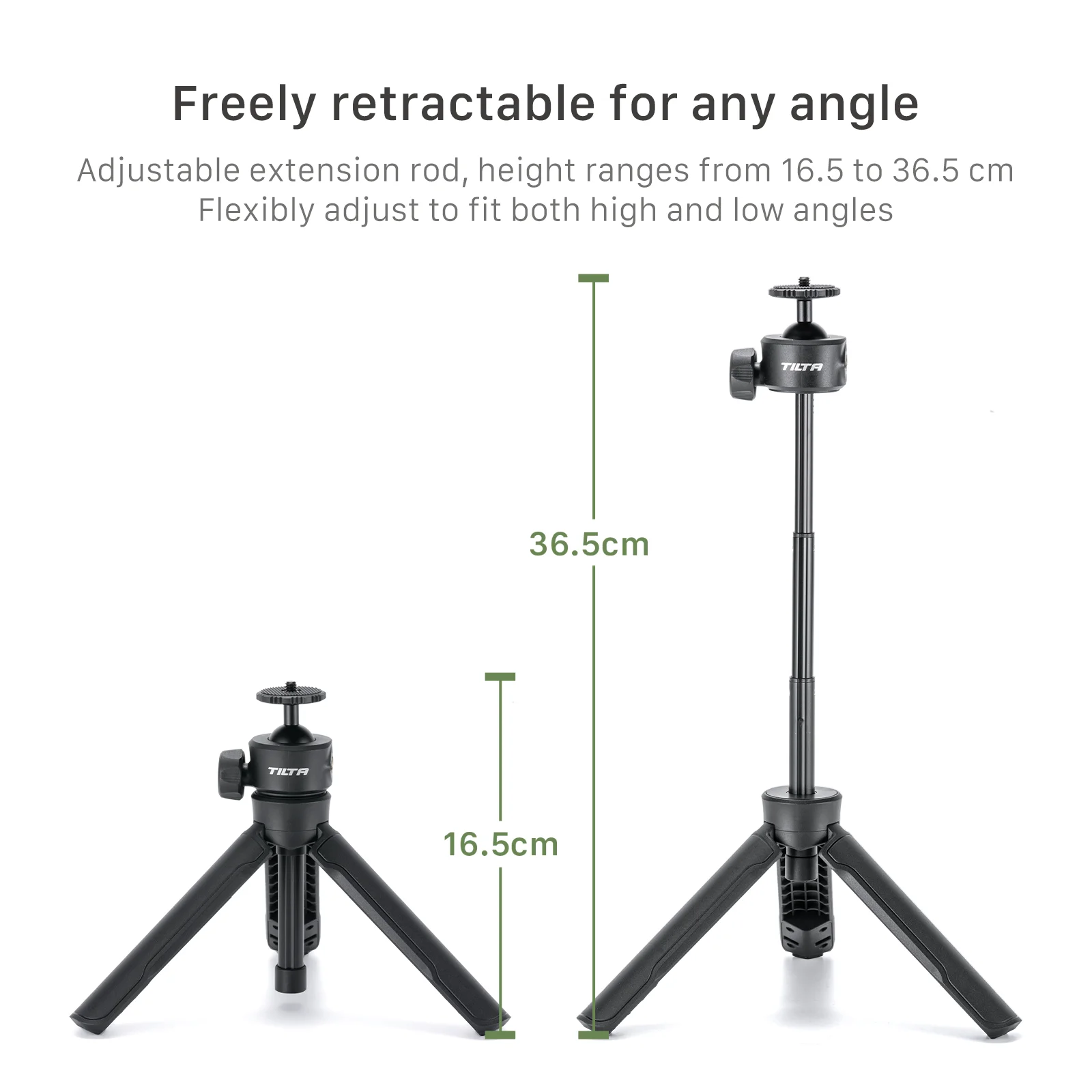 TILTA Schnellverschluss-Selfie-Stick-Stativ, Mini-Automatik-Handystativ, aufklappbarer Bodenständer für Outdoor-Reisen und Vlogs TT-SS-BH-B – Detail 4