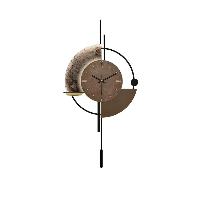 

Premium living room clock wall clock background wall decoration clock wall 2025 new silent watch