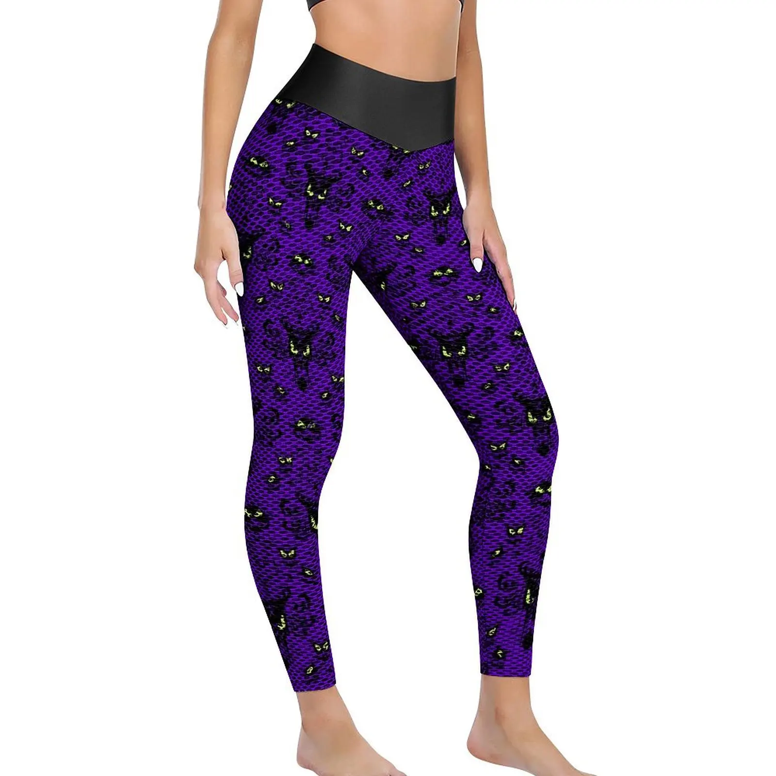 

Haunted Mansion Leggings Happy Haunted Gym Yoga Pants Female Push Up Breathable Sports Tights Stretchy Graphic Yoga Leggings