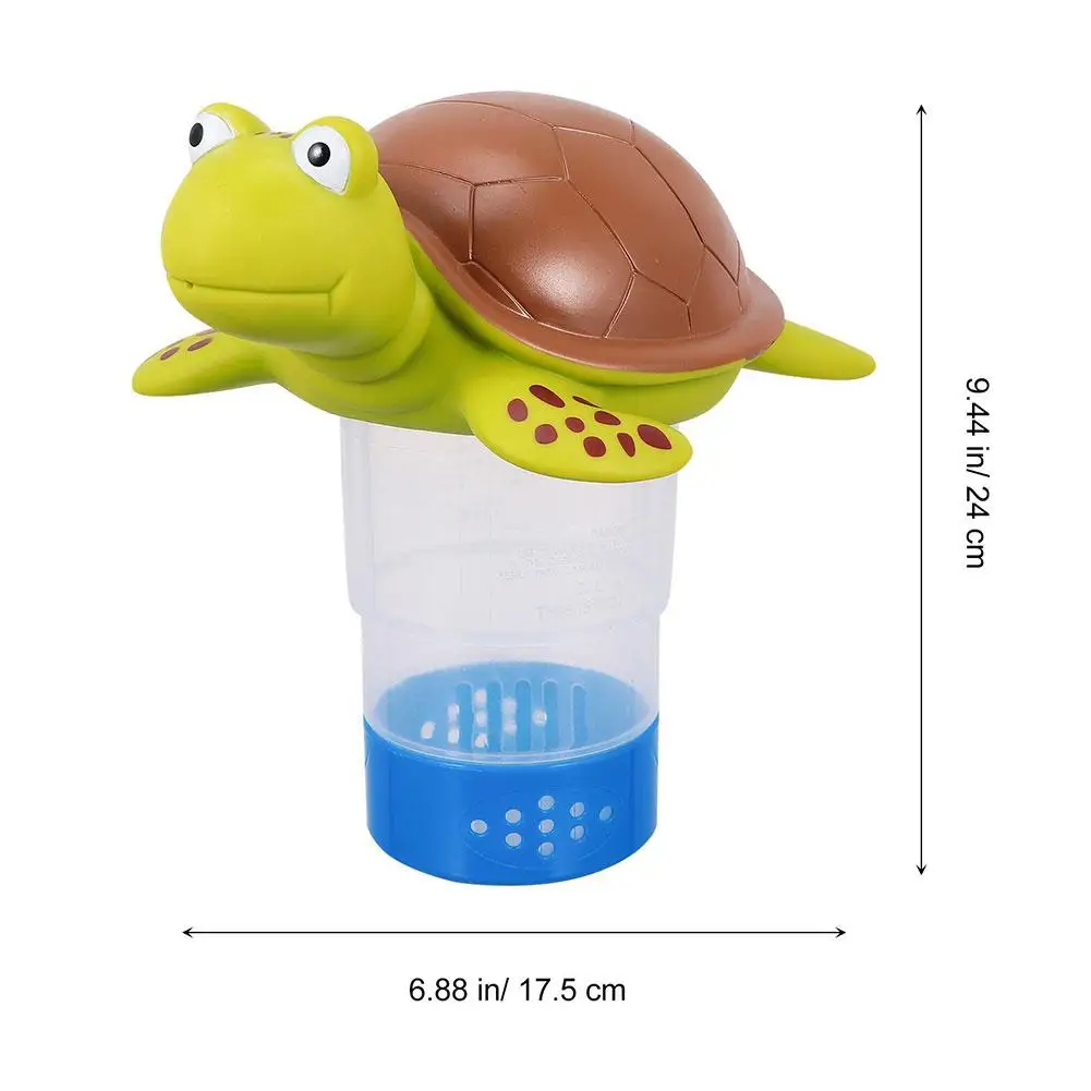 Turtle Shape Not Sinking Floating Dispenser Swimming Pool Chemical Floater Chlorine Bromine Tablets Floating Dispenser Spa Tub