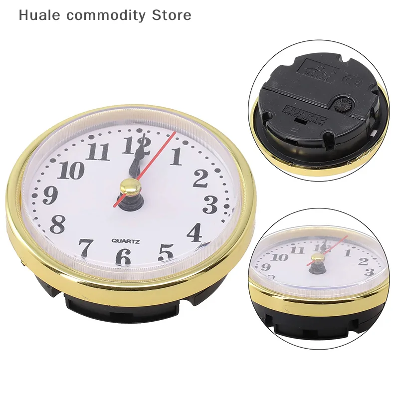 Classic Retro Clock DIY Craft Quartz Movement Dia.65mm Round Clocks Insert Roman Number Little Clock Arabic Numbers Wall Decor