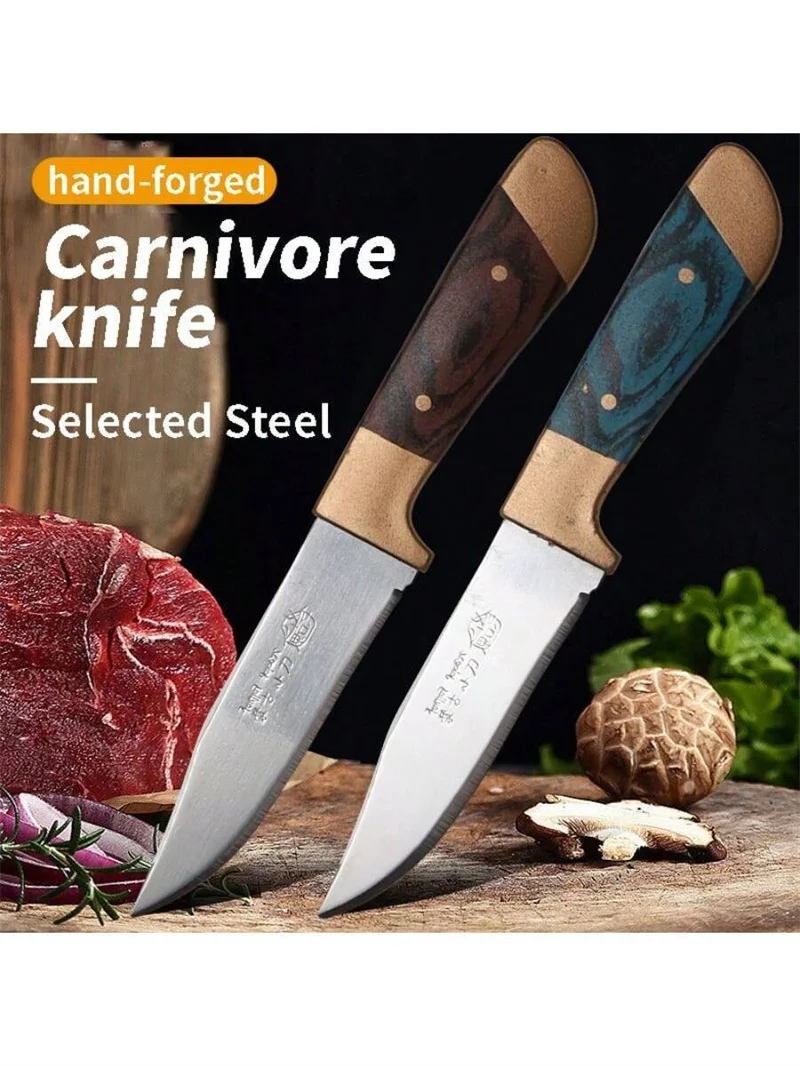 1pc Knife Stainless Steel Meat Cutting Knife Portable Steak Knives Camping Hiking and More Outdoor Kitchen Accessories