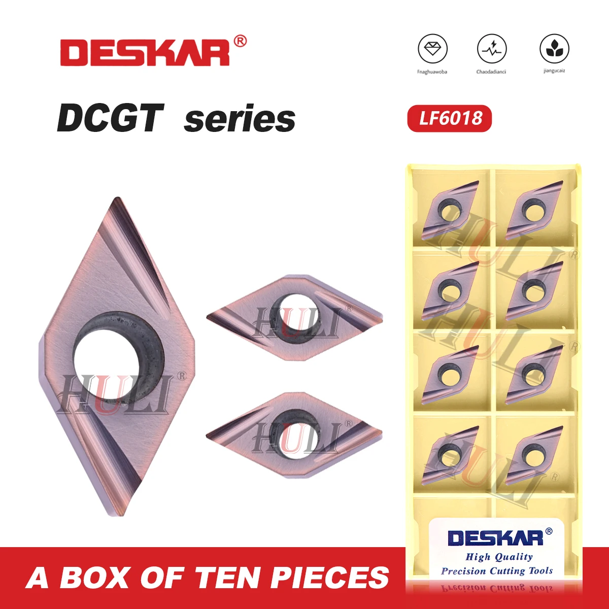 

DESKAR 100% оригинальные внутренние круглые лезвия DCGT070202/04/11T302/04R-U L-U LF6018 Карбитные вставки Инструмент для обработки нержавеющей стали